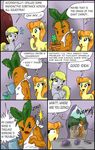  anthro carrot carrot_top_(mlp) ciriliko comic creeper derpy_hooves_(mlp) dialog english_text equine female feral flower friendship_is_magic green_eyes horse mammal minecraft my_little_pony pegasus plant pony text toga video_games watering_can wings yellow_eyes 