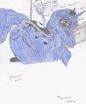  anal anthro anthrosketchart anus bent_over breasts butt enema equine female friendship_is_magic horn my_little_pony princess_luna_(mlp) pussy winged_unicorn wings 