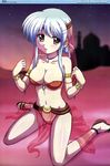  1girl absurdres breasts cleavage highres incredibly_absurdres legs night nyantype official_art purple_eyes r-15 see-through silver_hair sky sonokoe_utae undressing 