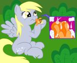  affection blush cutie_mark embaressment equine female hair khorme large licking love macro mammal micro my_little_pony outside pegasus tickling tongue vore wings 