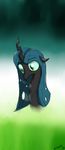  changeling equine female feral friendship_is_magic green_eyes green_hair hair horse mammal my_little_pony pony portrait queen_chrysalis_(mlp) salvadordl solo 
