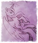  cutie_mark equine eyes_closed female feral flying friendship_is_magic glowing horn horse magic mammal my_little_pony pony solo soulspade twilight_sparkle_(mlp) winged_unicorn wings 
