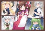  adapted_costume apron bad_id bad_pixiv_id black_dress blonde_hair blue_dress blue_eyes blush box braid breasts brown_eyes brown_hair chocolate closed_eyes commentary covering_mouth detached_sleeves dress fang frame gift gift_box green_eyes green_hair hair_ribbon hair_tubes hakurei_reimu hammer_(sunset_beach) happy heart izayoi_sakuya kirisame_marisa kochiya_sanae konpaku_youmu konpaku_youmu_(ghost) large_breasts long_hair long_sleeves maid maid_headdress multiple_girls necktie night open_mouth ribbon scarf shirt short_hair silver_hair skirt skirt_set sky smile star_(sky) sweatdrop touhou twin_braids valentine vest waist_apron wide_sleeves yellow_eyes 