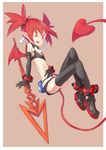  bad_id bad_pixiv_id bat_wings black_gloves black_legwear demon_tail disgaea earrings elbow_gloves etna gloves jewelry one_eye_closed open_mouth osasimi_(overloadetna) pointy_ears polearm red_eyes red_hair red_wings short_hair short_shorts shorts solo spear tail thighhighs twintails weapon wings 