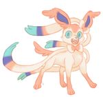  eeveelution feral male ninfia nintendo open_mouth phantomsub pok&#233;mon pok&eacute;mon standing sylveon video_games 