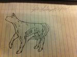  goldenhope howl lined_paper male mammal open_mouth paper real sheath sheathe sketch solo traditional_media wolf 