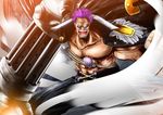  1boy amputee epaulettes male male_focus muscle n_o_f nof one_piece one_piece_film_z pixiv_thumbnail prosthetic purple_hair resized solo sunglasses topless zephyr_(z) 
