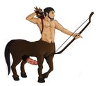  animal_genitalia arrow beard black_hair bow bow_(weapon) centaur corruption_of_champions equine erection facial_hair hair horsecock human kelt_(coc) kelt_(corruption_of_champions) male mammal navel nipples nude penis ranged_weapon solo taur vein weapon yougei 