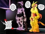  bulge canine clothed clothing crystal-for-ever cub dandelion dialog dickgirl duo english_text erection female intersex mammal nintendo pajamas penis piercing pikachu plushie pok&#233;mon pok&eacute;mon pyjama small_breasts text thed thedandelion video_games young 