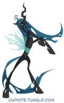  2013 alpha_channel changeling fangs female friendship_is_magic green_eyes hair holes horn long_hair my_little_pony plain_background queen_chrysalis_(mlp) standing tarajenkins transparent_background wings 