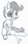  ambiguous_gender creepy cub dos equine friendship_is_magic greyscale grimdark hi_res mammal missing_eye monochrome my_little_pony pegasus scootaloo_(mlp) solo stitches wings young 