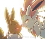  eevee heart kiss ninfia no_humans pokemon pokemon_(game) pokemon_xy sylveon tartii_(deviantart) 