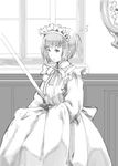  bob_cut colmack greyscale maid maid_headdress monochrome shirley_(manga) shirley_medison short_hair solo 