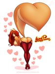  &lt;3 anthro big_breasts big_butt big_tail breasts brown_nose butt female fluffy_tail freckles green_eyes hair legwear lips long_hair looking_at_viewer mammal nipples orange_skin penny_flynn pose presenting presenting_hindquarters red_hair rodent smile solo squirrel stockings thighs white_skin zaftigbunnypress 