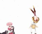  acrobatics akemi_homura black_hair black_legwear black_panties blonde_hair blush drill_hair female_pervert hairband handstand kaname_madoka long_hair magical_girl mahou_shoujo_madoka_magica multiple_girls panties pantyhose parted_lips pervert pink_hair purple_eyes short_hair short_twintails teri_terio thighhighs tomoe_mami twintails underwear upside-down 