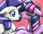  duo english_text equine eyes_closed female feral friendship_is_magic fur hair horn horse kumapony lesbian licking mammal multi-colored_hair my_little_pony pony purple_fur purple_hair rarity_(mlp) text tongue tongue_out twilight_sparkle_(mlp) unicorn white_fur 