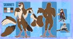  absurd_res anisodactyl anthro anus avian backsack balls beak bird brown_feathers clothed clothing columbid feathers hi_res humanoid_penis male model_sheet nude penis pigeon skarneti skullysilverwolf solo tail_feathers 