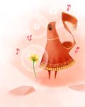  flower_(game) journey musical_note no_humans raven_(ambrosia) scarf sparkle standing thatgamecompany traveler 