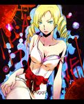  bad_id bad_pixiv_id blonde_hair blue_eyes breasts catherine catherine_(game) cleavage drill_hair eyeshadow magi12 makeup medium_breasts solo thighhighs twintails 
