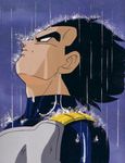  artist_request black_hair dragon_ball dragon_ball_z male_focus muscle neck photo-referenced rain solo spiked_hair vegeta 