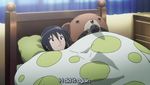  amakusa_shino ball_gag bed empty_eyes gag gagged seitokai_yakuindomo stuffed_animal stuffed_toy teddy_bear 