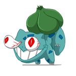  animated_gif bulbasaur eyes gen_1_pokemon grin lowres no_humans pokemon pokemon_(creature) red_eyes running shadow smile solo transparent_background what zeurel 