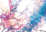  angel_beats! closed_eyes dress flower hair_flower hair_ornament hands head_wreath kimura_shiki long_hair pink_hair sleeping solo_focus sundress yui_(angel_beats!) 