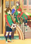  angelo_gabrini bad_id bad_pixiv_id ball blonde_hair blue_eyes bridge brown_hair building curly_hair fideo_aldena gianluca_zanardi green_eyes halo inazuma_eleven inazuma_eleven_(series) italy jacket kawwa marco_maseratti multiple_boys orpheus_(inazuma_eleven) red_hair short_hair soccer_uniform sportswear 