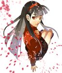  amagi_yukiko bad_id bad_pixiv_id banned_artist black_hair hairband long_hair persona persona_4 red_eyes skirt solo sumiobunnya sweater 