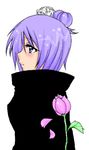  akatsuki_(naruto) akatsuki_uniform flower konan naruto naruto_(series) naruto_shippuuden purple_hair solo 