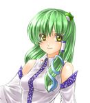  bad_id bad_pixiv_id detached_sleeves green_hair kochiya_sanae long_hair lowres solo takemori_shintarou touhou yellow_eyes 