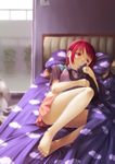  :p ardnades barefoot bed cat feet lying original red_eyes red_hair short_hair solo tongue tongue_out 