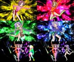  cat's_eye collage dancing hiiragi_inori hiiragi_kagami hiiragi_matsuri hiiragi_tsukasa leotard lucky_star multiple_girls non-web_source parody screencap siblings sisters 