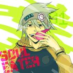  hood hoodie male_focus red_eyes silver_hair solo soul_eater soul_eater_(character) zero_takahashi 