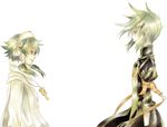  artist_request green_eyes green_hair hair_tubes ion jewelry male_focus multiple_boys necklace short_hair_with_long_locks sidelocks sync tales_of_(series) tales_of_the_abyss white_background 