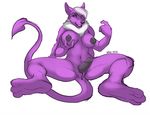  3_toes anthro anus areola barefoot beckoning black_nipples black_penis breast_fondling breasts chest_tuft digitigrade erection fondling foot_focus fur hair herm hindpaw ifus intersex inviting looking_at_viewer multi_limb multiple_arms naughty_face nipples nude paws penis plain_background presenting presenting_breasts purple purple_fur purple_skin pussy smile soles solo spade_tail spread_legs spreading suggestive toes tuft unknown_species white_background white_hair yellow_eyes 