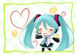  aqua_hair chibi closed_eyes hatsune_miku solo twintails vocaloid yume_shokunin 