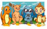  charmander chimchar cub feline female fire hi_res launny lion lucario male mammal nintendo nipples peeing pok&#233;mon pok&eacute;mon pussy riolu urine video_games watersports young 