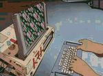 animated animated_gif barefoot computer cowboy_bebop edward_wong_hau_pepelu_tivrusky_iv feet laptop lowres qvga 
