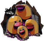  diglett dugtrio gen_1_pokemon no_humans pokemon pokemon_(creature) sido_(slipknot) signature transparent_background 