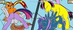  autumn_breeze cutie_mark equine female feral friendship_is_magic fur gameboy_(mlp) group group_sex horn horse invalid_color lesbian male mammal my_little_pony original_character original_pony pearlescents_(mlp) pegasus pony pussy sex straight tribadism twilight_sparkle_(mlp) unicorn wings yellow_fur 