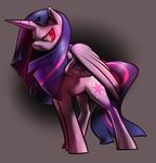  cutie_mark equine female feral friendship_is_magic fur hair horn horse mammal multi-colored_hair my_little_pony pony purple_fur red_eyes solo sunflic twilight_sparkle_(mlp) winged_unicorn wings 