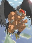  abs avian balls biceps big_balls big_muscles big_penis bird cum cumshot digimon erection eyes_closed garudamon male mask muscles nipples nude orgasm pecs penis reclamon thick_penis vein 