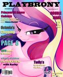  broke-pegasus cutie english_text equine eyewear female feral friendship_is_magic glasses hair horn looking_at_viewer mammal mark multi-colored_hair my_little_pony parody pegasus pink_hair playbrony princess princess_cadance_(mlp) purple_eyes royalty text twilight_sparkle_(mlp) unicorn w1kk3d wings 