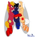  alpha_channel big_macintosh_(mlp) cutie_mark feral friendship_is_magic georgeboy_(mlp) group male mrwootbear my_little_pony plain_background striped_socks transparent_background 