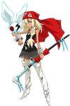  alumi_niumbirch bandanna blonde_hair boots dark_skin lowres shaman_king smile spirit sword weapon 