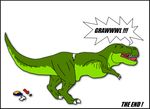  abs biceps comic dinosaur english_text male maxime-jeanne muscles reptile scalie sequence solo text theropod transformation tyrannosaurus_rex 