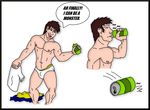  2013 abs biceps can_of_fruit_juice comic drink english_text human male maxime-jeanne muscles sequence text transformation underwear 