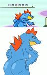  animated anus biceps butt feraligatr looking_at_viewer looking_back male muscles nintendo pok&#233;mon pok&eacute;mon reptile scalie shaking_butt solo video_games 