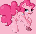  anus blue_eyes cutie_mark equine female feral friendship_is_magic fur hair horse looking_at_viewer looking_back mammal my_little_pony pink_fur pink_hair pinkie_pie_(mlp) pinkieinprivate pony pussy solo 